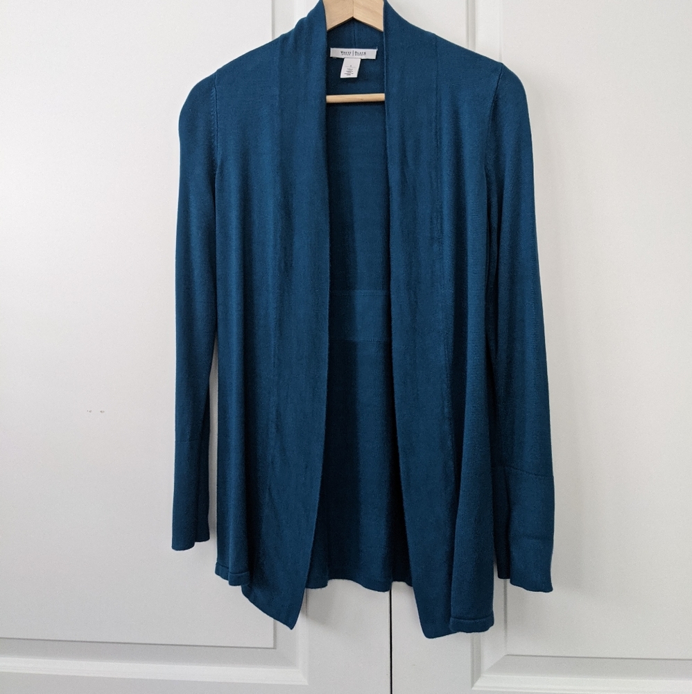 White House Black Market Knit Cardigan - Turquoise Blue - Sz. S